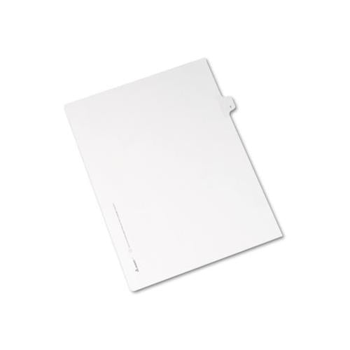 Preprinted Legal Exhibit Side Tab Index Dividers, Allstate Style, 26-tab, T, 11 X 8.5, White, 25-pack