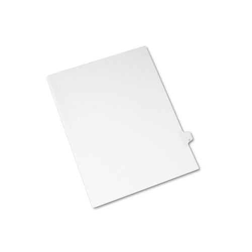 Preprinted Legal Exhibit Side Tab Index Dividers, Allstate Style, 26-tab, U, 11 X 8.5, White, 25-pack