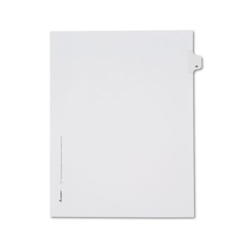 Preprinted Legal Exhibit Side Tab Index Dividers, Allstate Style, 26-tab, W, 11 X 8.5, White, 25-pack