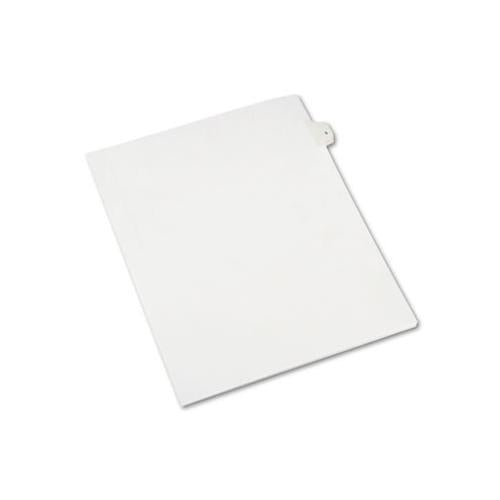 Preprinted Legal Exhibit Side Tab Index Dividers, Allstate Style, 10-tab, 5, 11 X 8.5, White, 25-pack