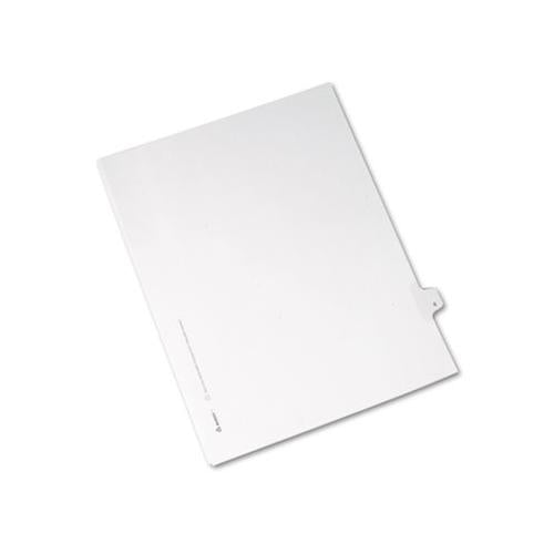 Preprinted Legal Exhibit Side Tab Index Dividers, Allstate Style, 10-tab, 6, 11 X 8.5, White, 25-pack