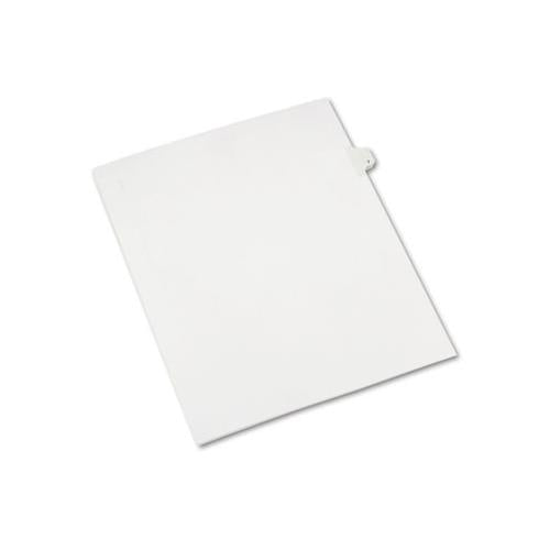 Preprinted Legal Exhibit Side Tab Index Dividers, Allstate Style, 10-tab, 7, 11 X 8.5, White, 25-pack