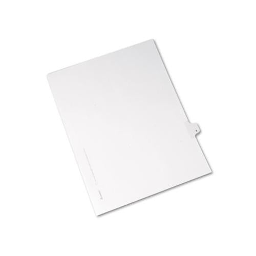 Preprinted Legal Exhibit Side Tab Index Dividers, Allstate Style, 10-tab, 8, 11 X 8.5, White, 25-pack