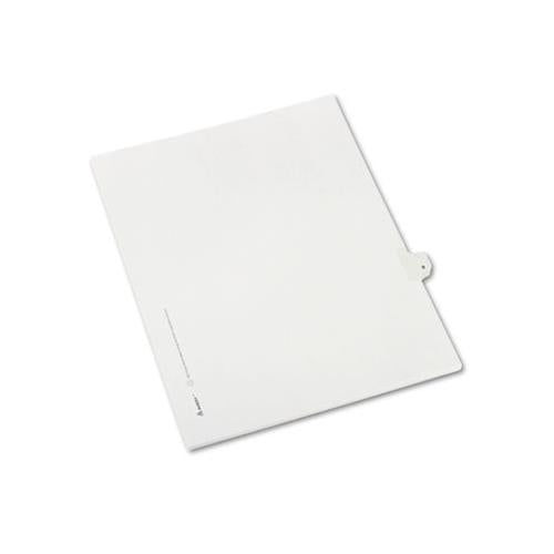 Preprinted Legal Exhibit Side Tab Index Dividers, Allstate Style, 10-tab, 9, 11 X 8.5, White, 25-pack