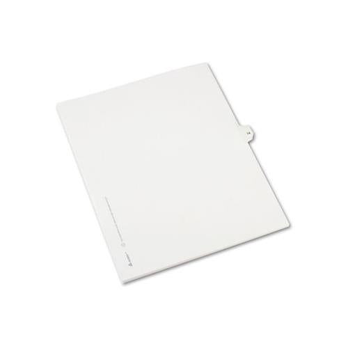 Preprinted Legal Exhibit Side Tab Index Dividers, Allstate Style, 10-tab, 14, 11 X 8.5, White, 25-pack