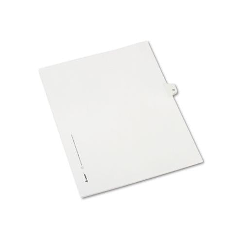 Preprinted Legal Exhibit Side Tab Index Dividers, Allstate Style, 10-tab, 15, 11 X 8.5, White, 25-pack