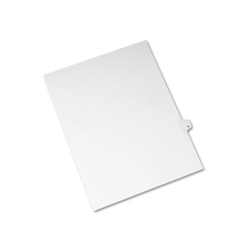 Preprinted Legal Exhibit Side Tab Index Dividers, Allstate Style, 10-tab, 18, 11 X 8.5, White, 25-pack