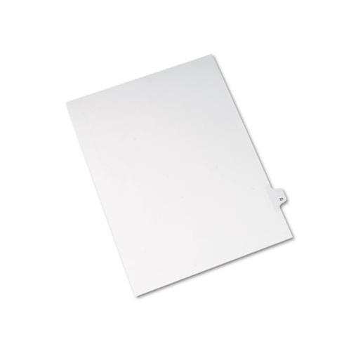 Preprinted Legal Exhibit Side Tab Index Dividers, Allstate Style, 10-tab, 21, 11 X 8.5, White, 25-pack