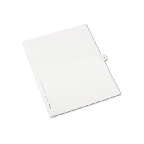 Preprinted Legal Exhibit Side Tab Index Dividers, Allstate Style, 10-tab, 38, 11 X 8.5, White, 25-pack