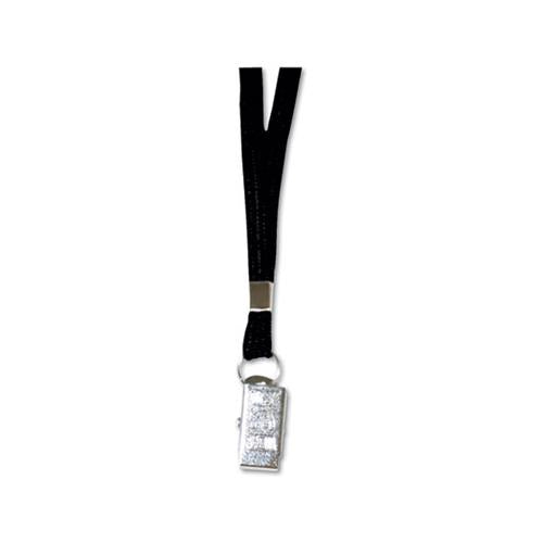 Deluxe Lanyards, Clip Style, 36" Long, Black, 24-box