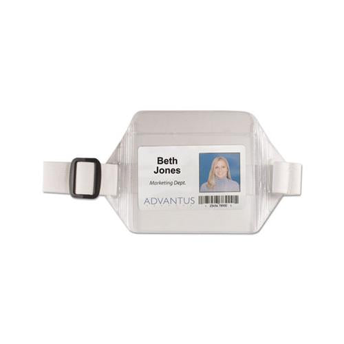 Horizontal Arm Badge Holder, 5.5 X 3.88, Clear-white. 12-box
