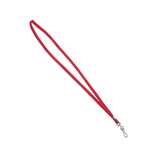 Deluxe Lanyards, J-hook Style, 36" Long, Red, 24-box