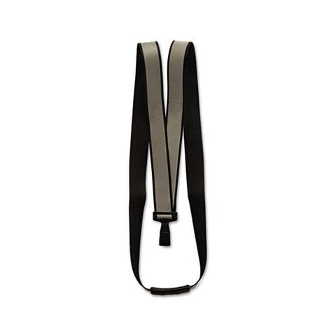 Recycled Breakaway Lanyard, J-hook Style, 36" Long, Black, 10-box