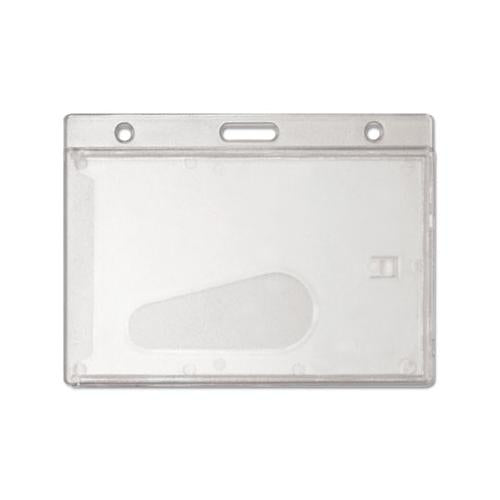 Frosted Rigid Badge Holder, 3.68 X 2.75, Clear, Horizontal, 25-box
