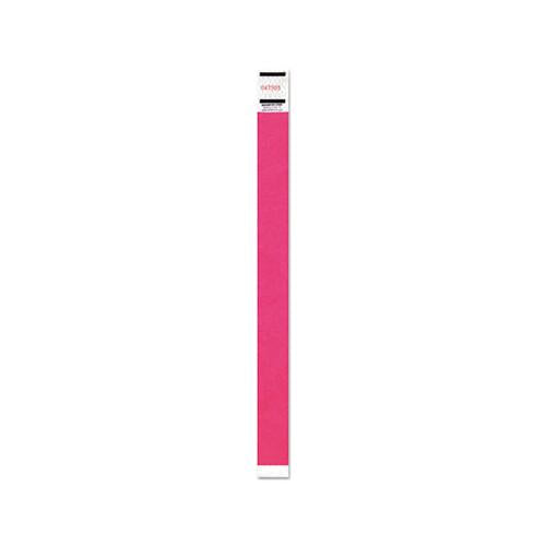 Crowd Management Wristband, Sequential Numbers, 9 3-4 X 3-4, Neon Pink, 500-pk