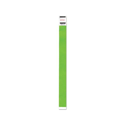 Crowd Management Wristband, Sequential Numbers, 9 3-4 X 3-4, Neon Green, 500-pk