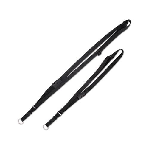 Deluxe Lanyards, Ring Style, 26"-48"" Long, Black, 12-pack