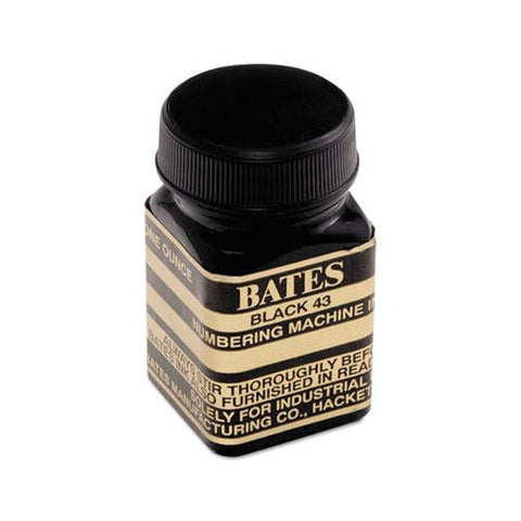 Refill Ink For Numbering Machines, 1 Oz Bottle, Black