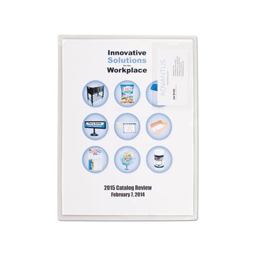 Kleer-file Poly Folder With Id Pocket, Letter Size, Transparent