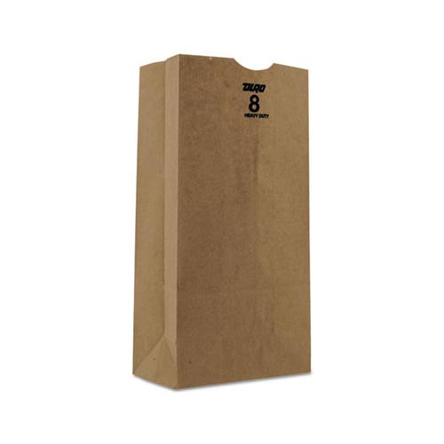 Grocery Paper Bags, 50 Lbs Capacity, #8, 6.13"w X 4.13"d X 12.44"h, Kraft, 500 Bags