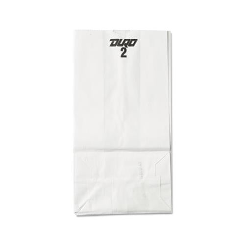 Grocery Paper Bags, 30 Lbs Capacity, #2, 4.31"w X 2.44"d X 7.88"h, White, 500 Bags
