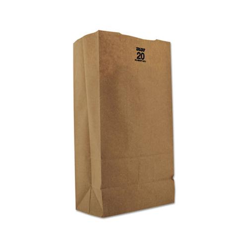 Grocery Paper Bags, 57 Lbs Capacity, #20, 8.25"w X 5.94"d X 16.13"h, Kraft, 500 Bags