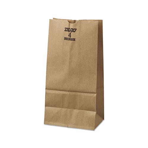 Grocery Paper Bags, 50 Lbs Capacity, #4, 5"w X 3.13"d X 9.75"h, Kraft, 500 Bags