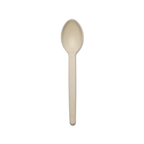 Corn Starch Cutlery, Spoon, White, 100-pack