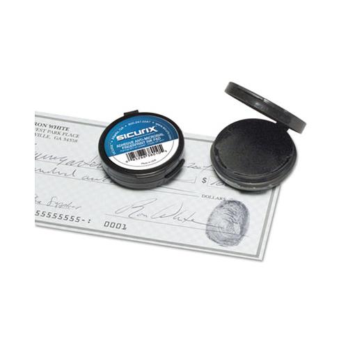 Fingerprint Ink Pad, 1 1-2" Diameter, Black