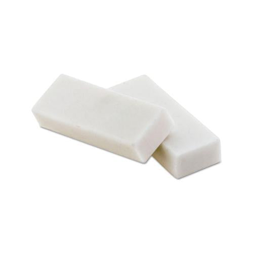 Block Eraser, Rectangular, Medium, White, Latex-free Polymer, 4-pack