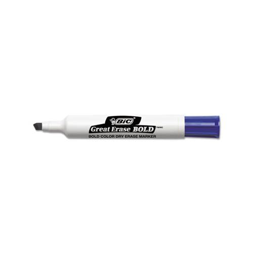 Intensity Bold Tank-style Dry Erase Marker, Broad Chisel Tip, Blue, Dozen