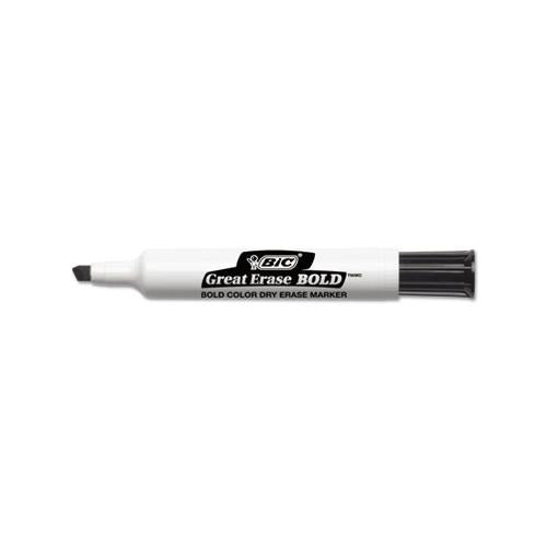 Intensity Bold Tank-style Dry Erase Marker, Broad Chisel Tip, Black, Dozen