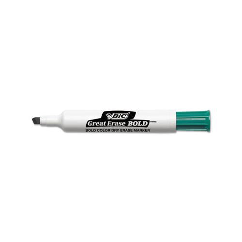 Intensity Bold Tank-style Dry Erase Marker, Broad Chisel Tip, Green, Dozen