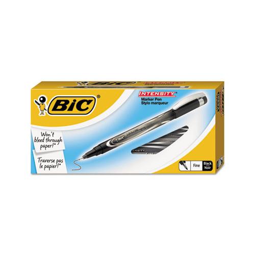 Intensity Stick Porous Point Marker Pen, Fine 0.5mm, Black Ink-barrel, Dozen
