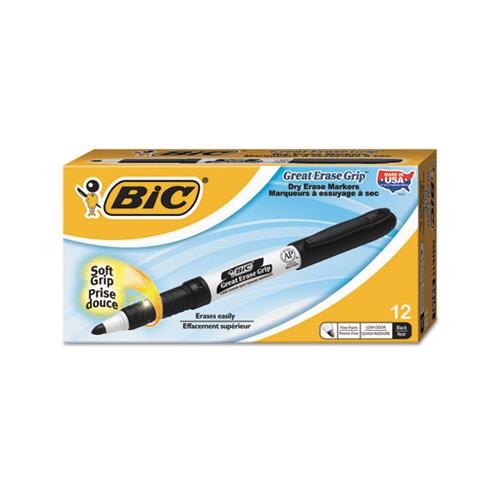 Intensity Low Odor Dry Erase Marker, Fine Bullet Tip, Black, Dozen