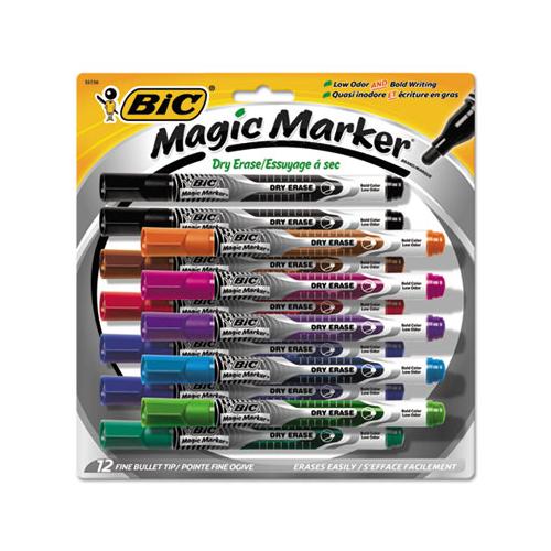 Intensity Pocket-style Advanced Dry Erase Marker, Medium Bullet Tip, Assorted, Dozen