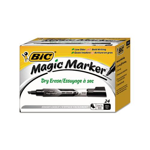 Intensity Tank-style Advanced Dry Erase Marker, Broad Bullet Tip, Black, 24-pack