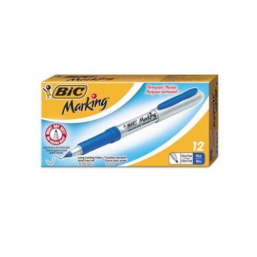 Intensity Ultra Permanent Marker, Extra-fine Needle Tip, Deep Sea Blue, Dozen