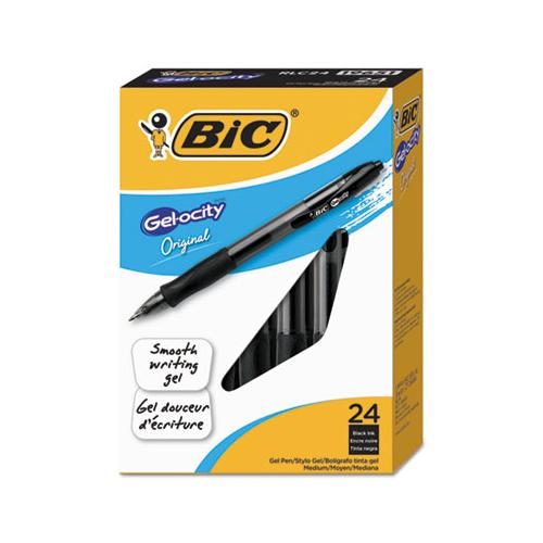 Gel-ocity Retractable Gel Pen, Medium 0.7 Mm, Black Ink-barrel, 24-pack