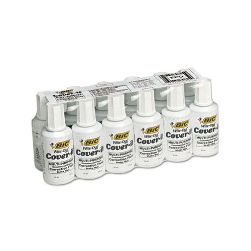 Cover-it Correction Fluid, 20 Ml Bottle, White, Dozen