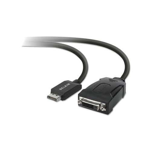 Displayport To Dvi Adapter, 5", Black
