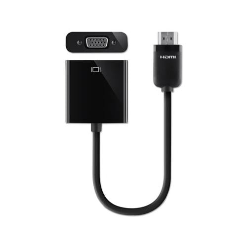 Hdmi To Vga + 3.5mm Audio Adapter, M-f, 1080p, 5", Black