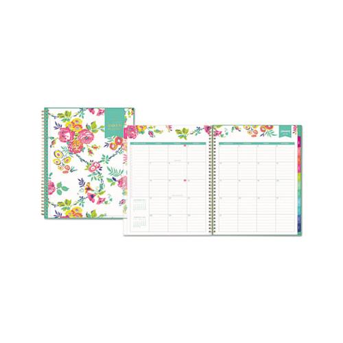 Day Designer Cyo Weekly-monthly Planner, 11 X 8.5, White-floral, 2021