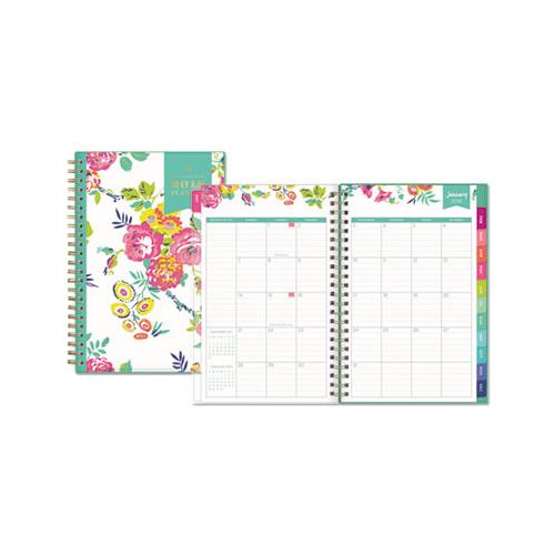 Day Designer Cyo Weekly-monthly Planner, 8 X 5, White-floral, 2021