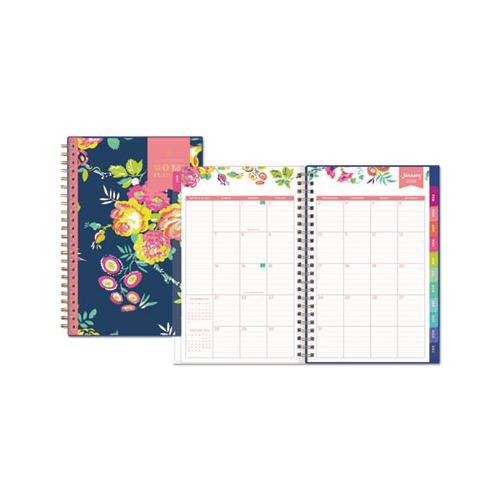 Day Designer Cyo Weekly-monthly Planner, 8 X 5, Navy-floral, 2021