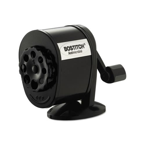 Antimicrobial Manual Pencil Sharpener, Manual, 5.44" X 2.69" X 4.33", Black