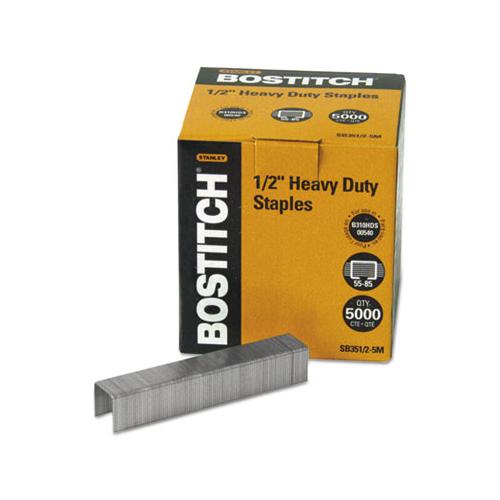 Heavy-duty Premium Staples, 0.5" Leg, 0.5" Crown, Steel, 5,000-box