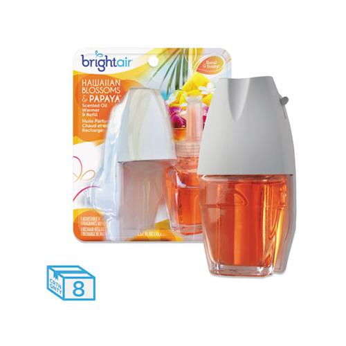 Electric Scented Oil Air Freshener Warmer And Refill Combo, Hawaiian Blossoms-papaya, 8-carton