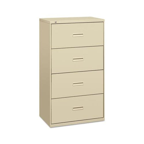 400 Series Four-drawer Lateral File, 36w X 18d X 52.5h, Putty