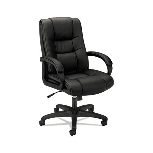 Hvl131 Executive High-back Chair, Supports Up To 250 Lbs., Black Seat-black Back, Black Base